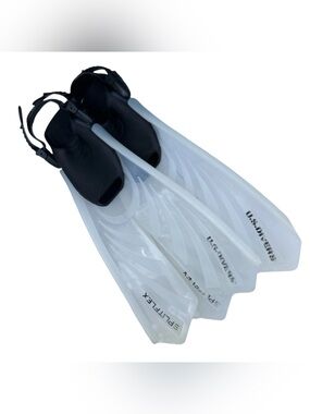 U.S. Divers Flippers Diving Fins Splitflex Swimming Size Small 3-6 White Snorkel